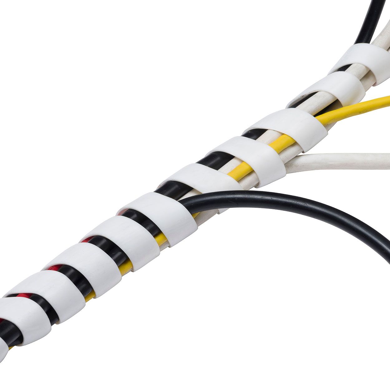 D-Line Cable Tidy Wrap, White - 2.5M, 10-40Mm Dia.