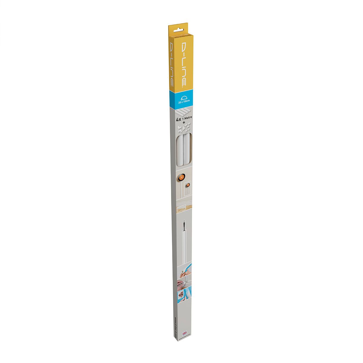D-Line 20X10Mm Trunking Kit With 12 Accessories