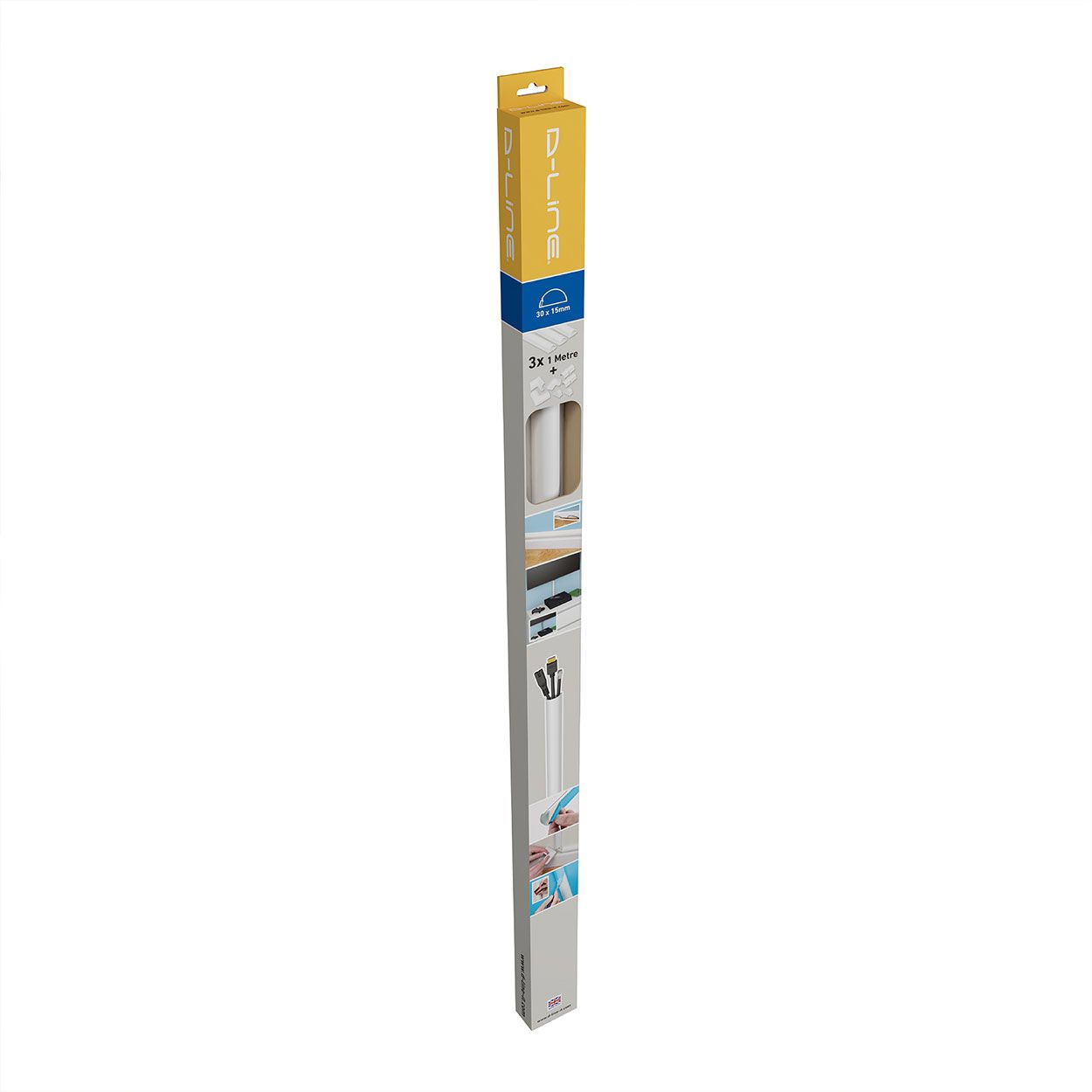D-Line 30X15Mm Trunking Kit With 10 Accessories