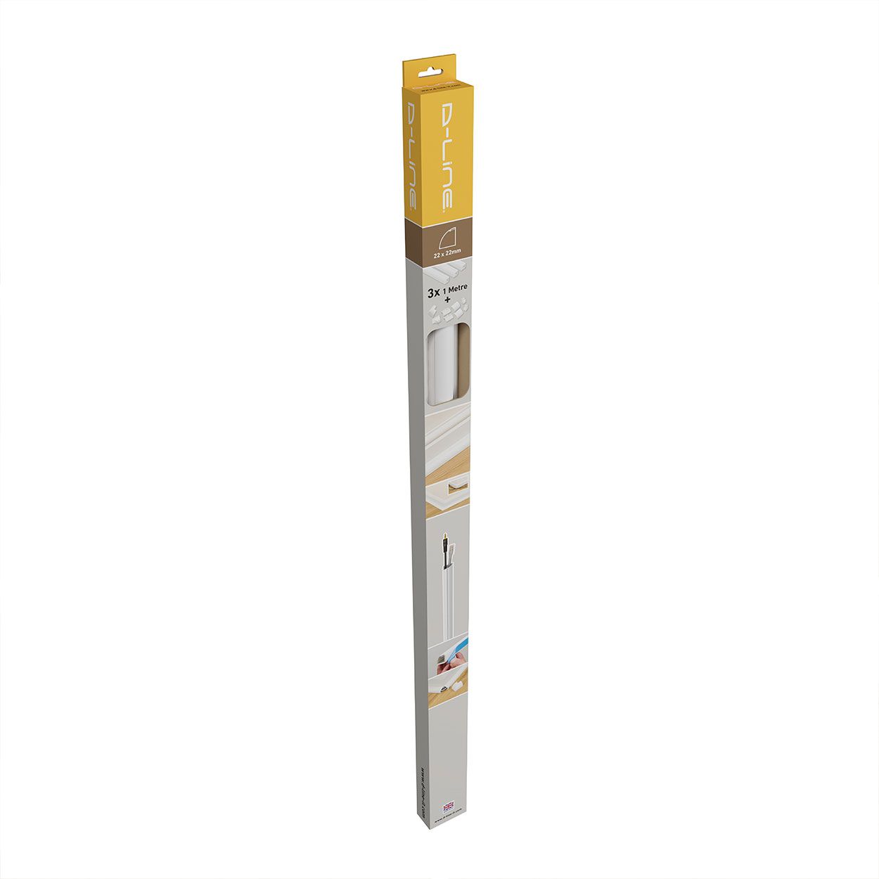 D-Line 22X22Mm Trunking Kit With 11 Accessories