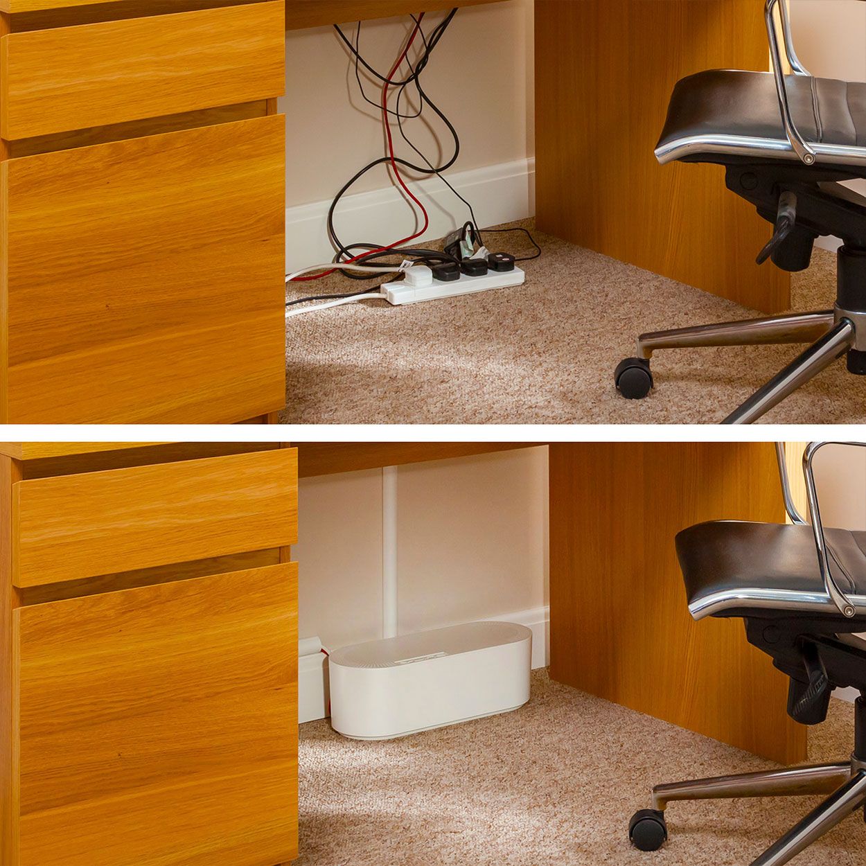 D-Line Cable Tidy Unit Small White