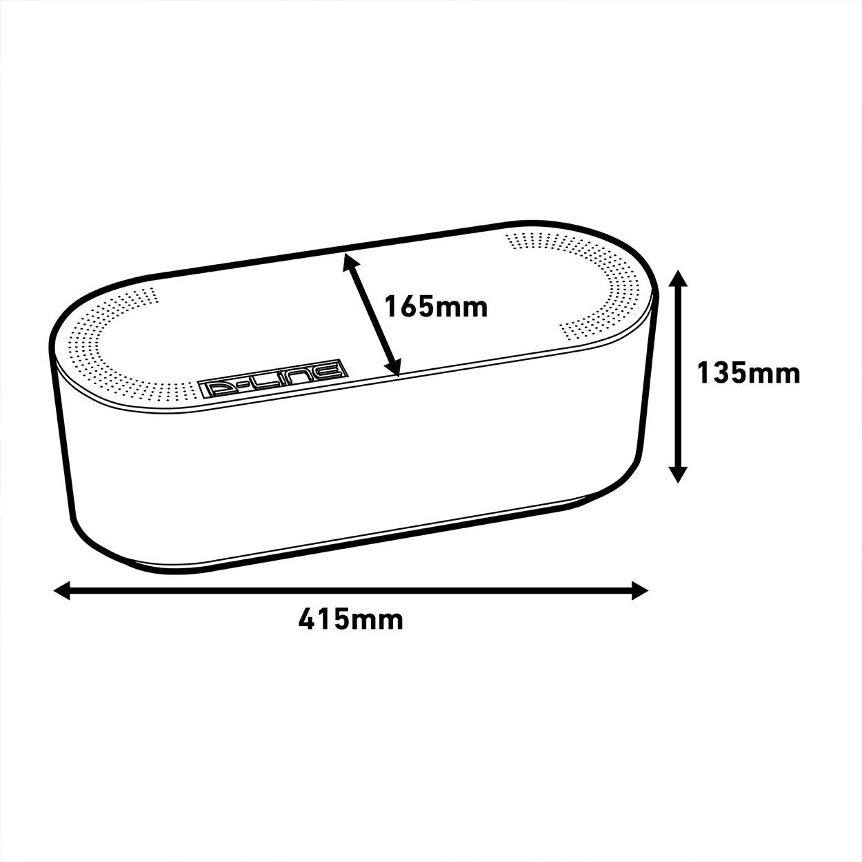 D-Line Cable Tidy Unit Large Black