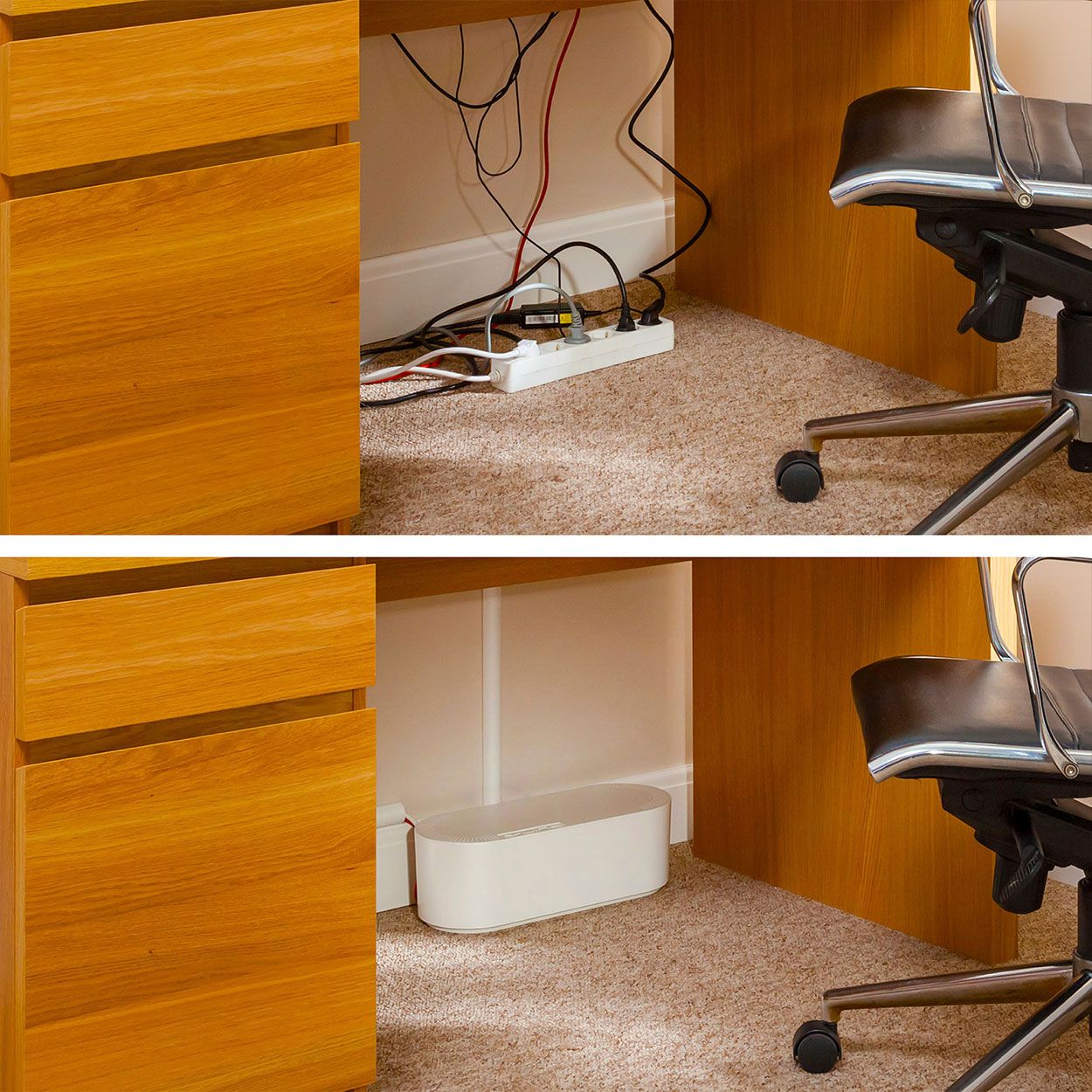 D-Line Cable Tidy Unit Large White