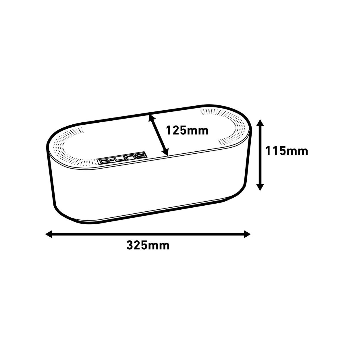 D-Line Cable Tidy Unit Small Black