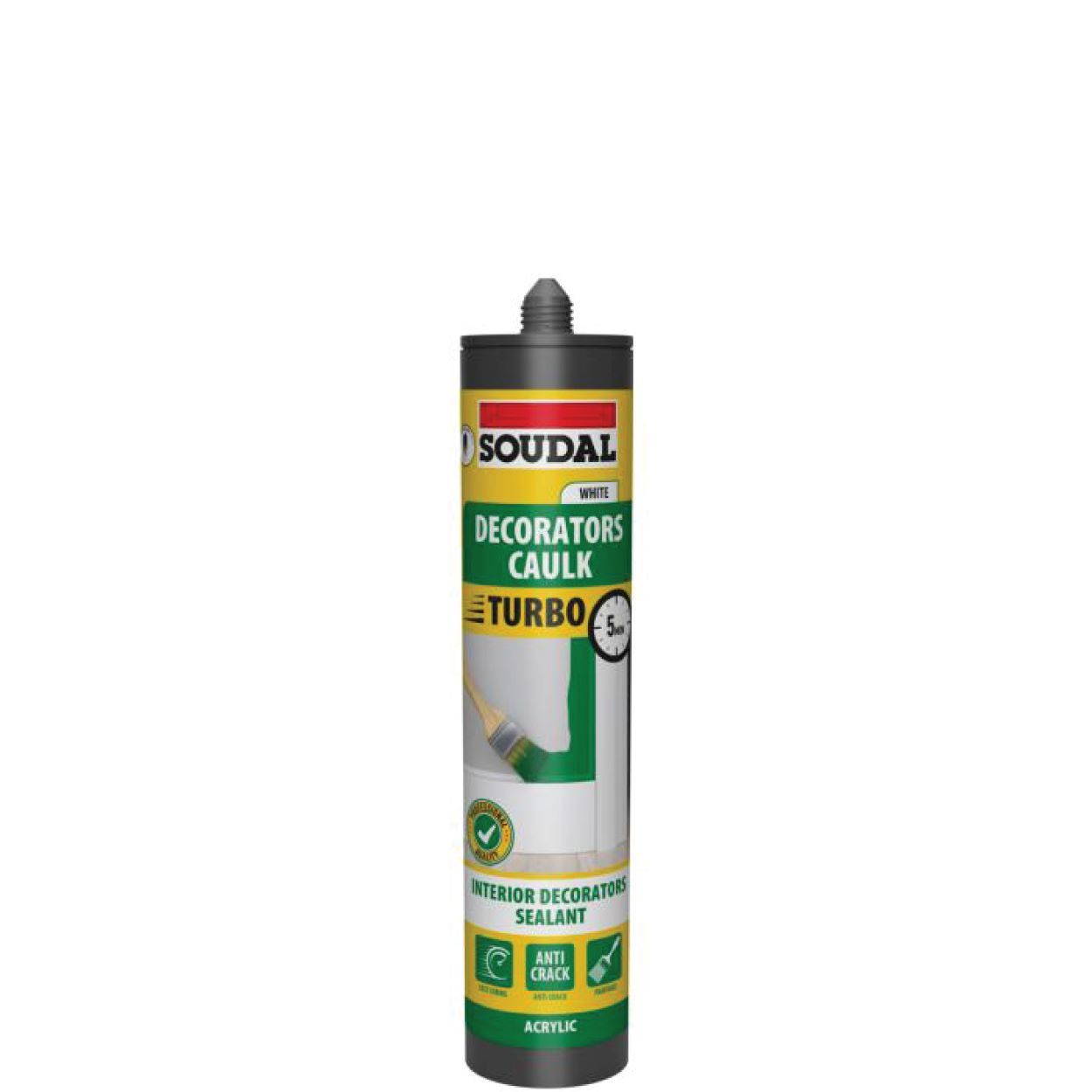 Soudal Decorators Acrylic Turbo Caulk White 290ml