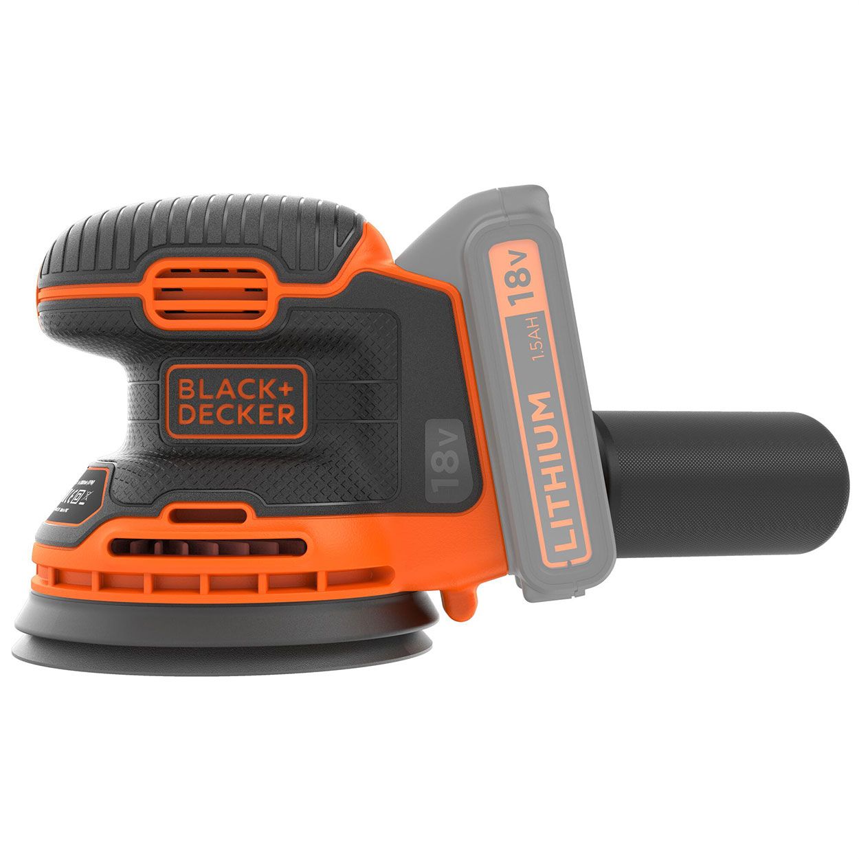 BLACK & DECKER 18V Random Orbital Sander 1.5Ah battery