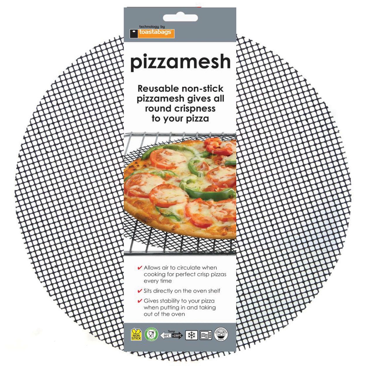 Toastabags Pizzamesh Black 32X35Cm