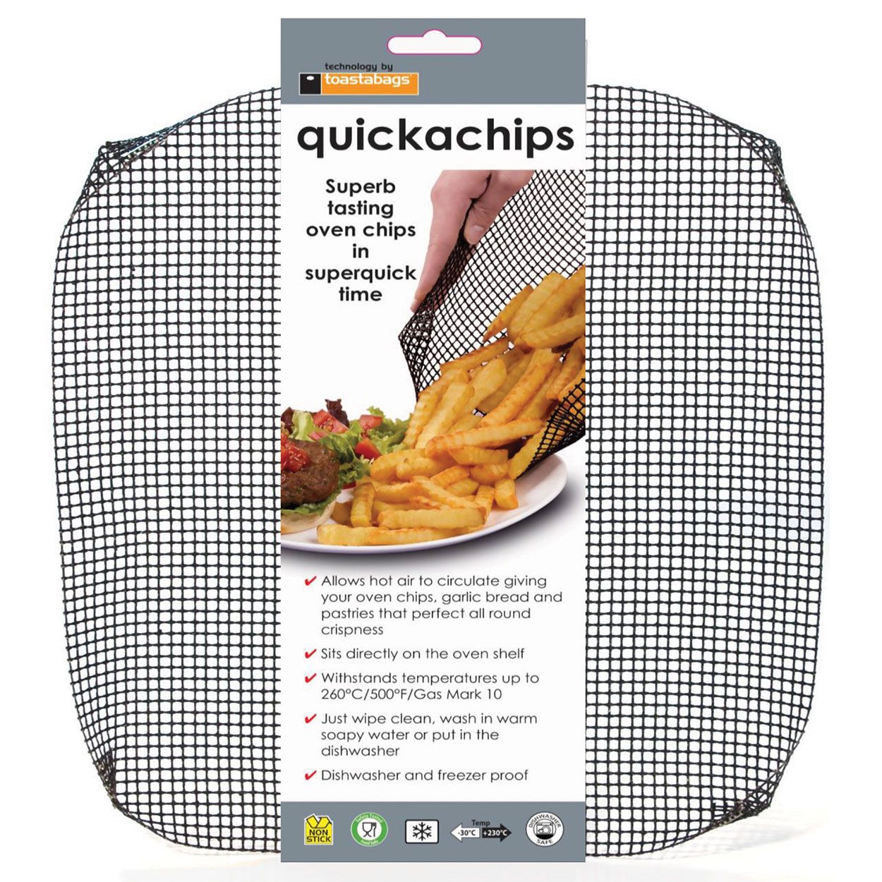 Toastabag Quickachips Black Large 36X36Cm