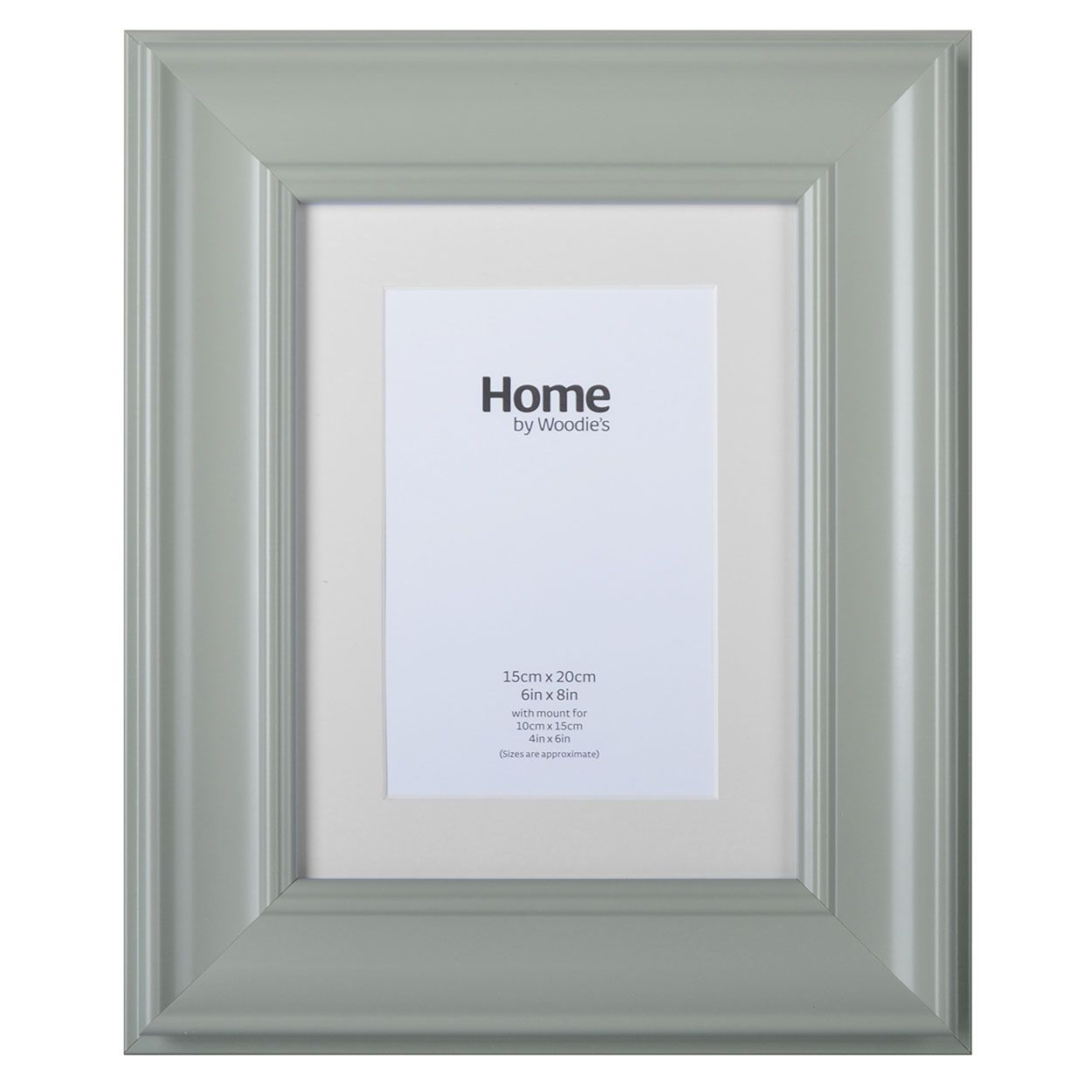 Grey Scooped Wide Frame 6" x 8"
