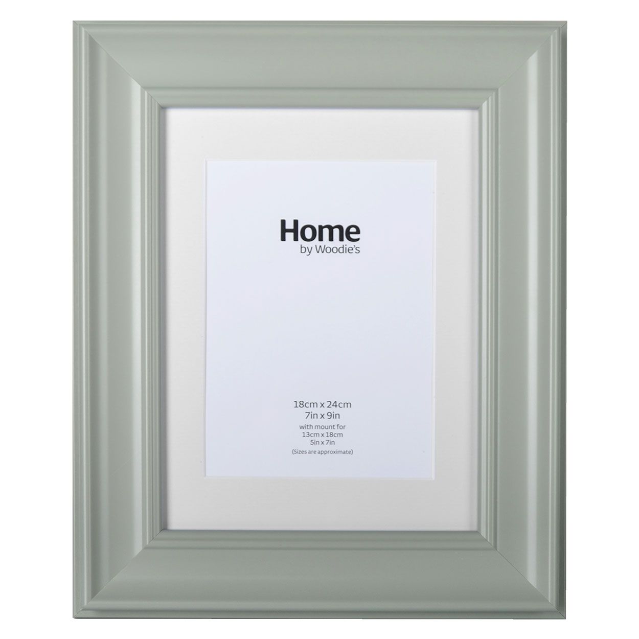 Grey Scooped Wide Frame 7" x 9"