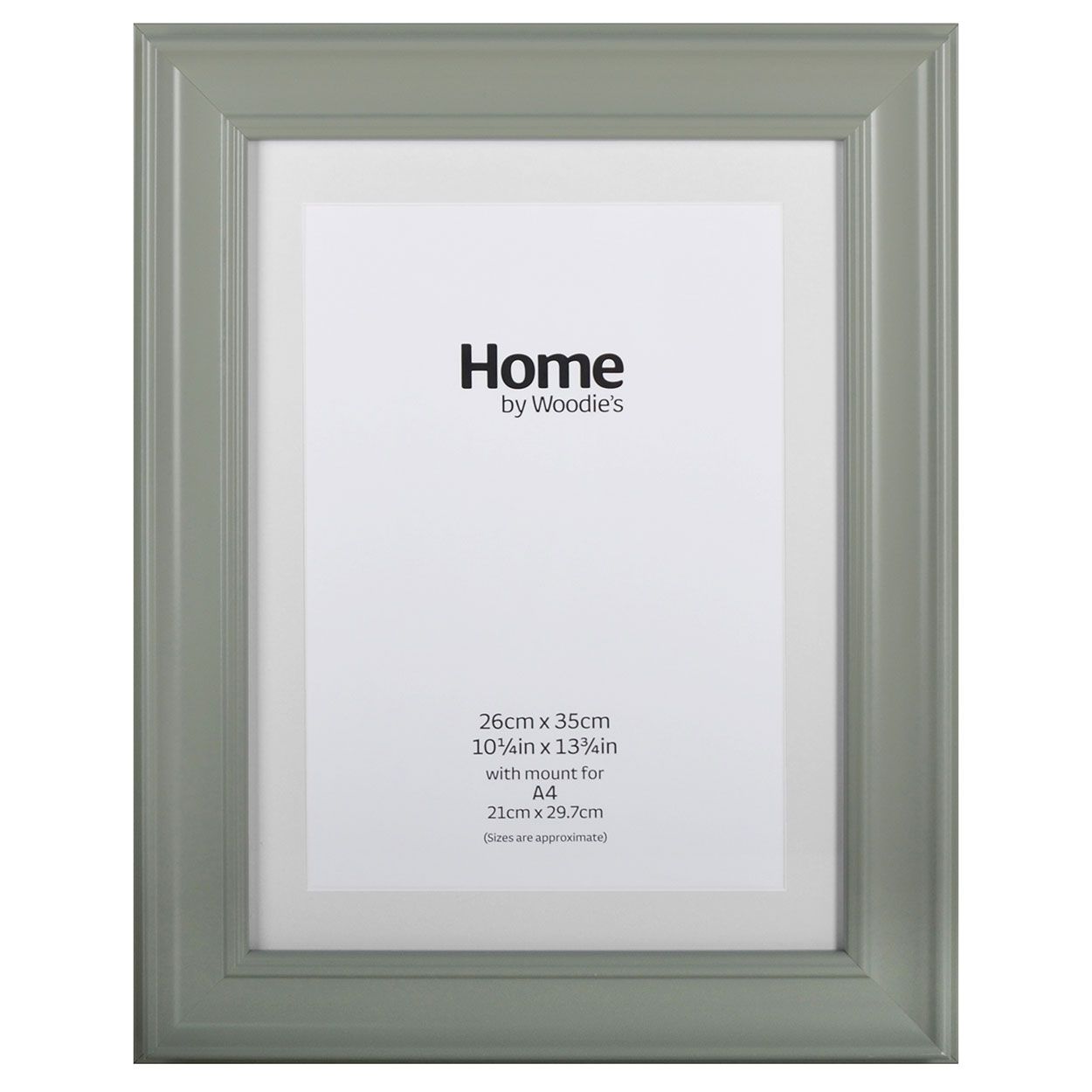 Grey Scooped Wide Frame A4