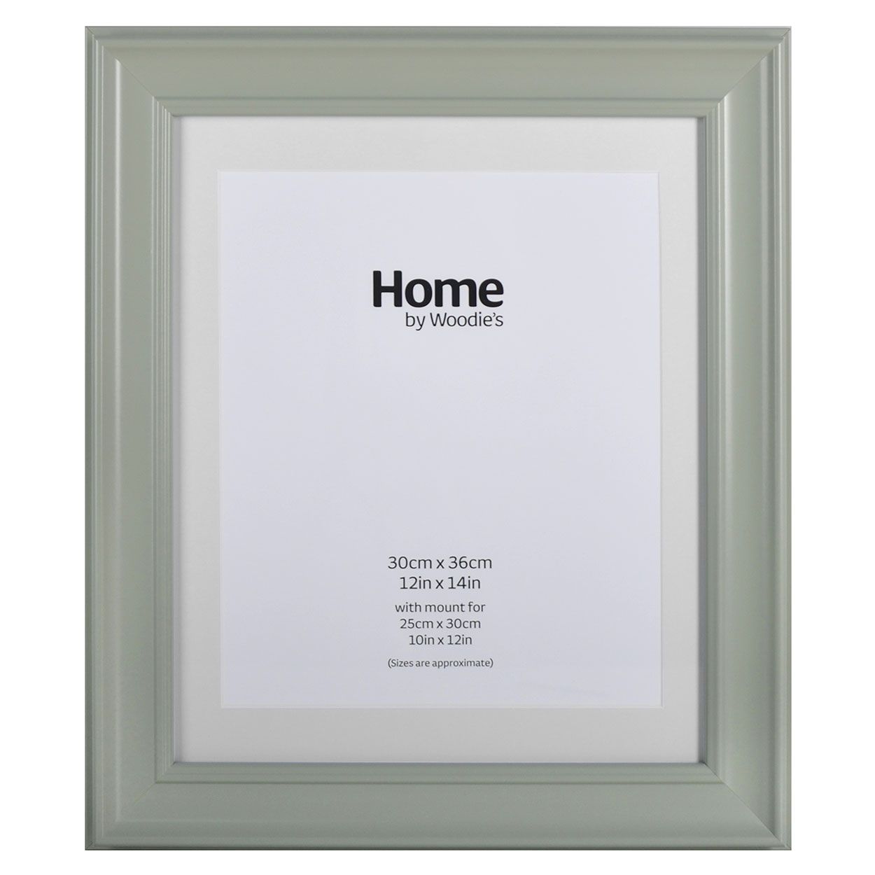 Grey Scooped Wide Frame 12" x 14"