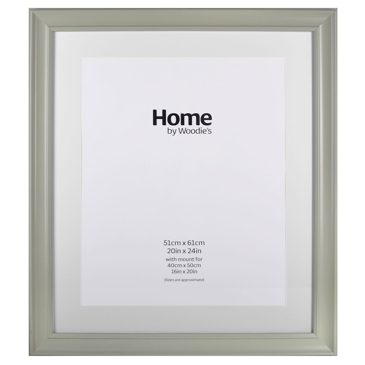Grey Scooped Wide Frame 20" x 24"
