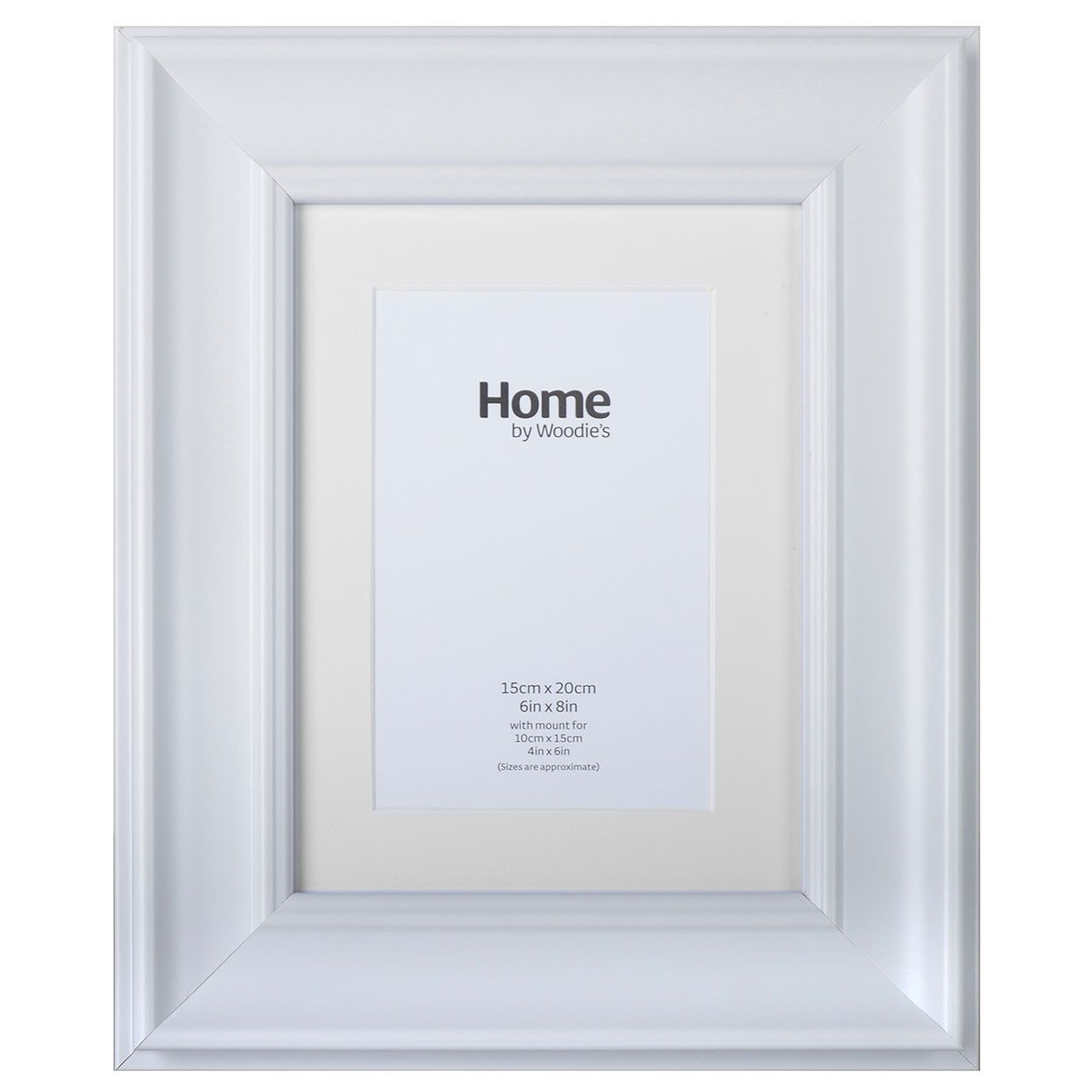 White Scooped Wide Frame 6" x 8"