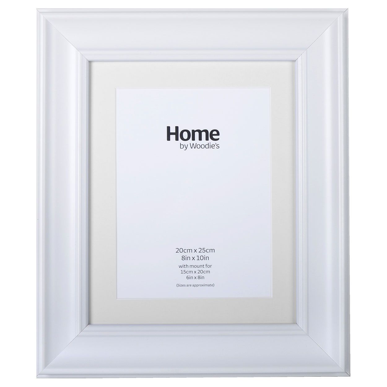 White Scooped Wide Frame 8" x 10"