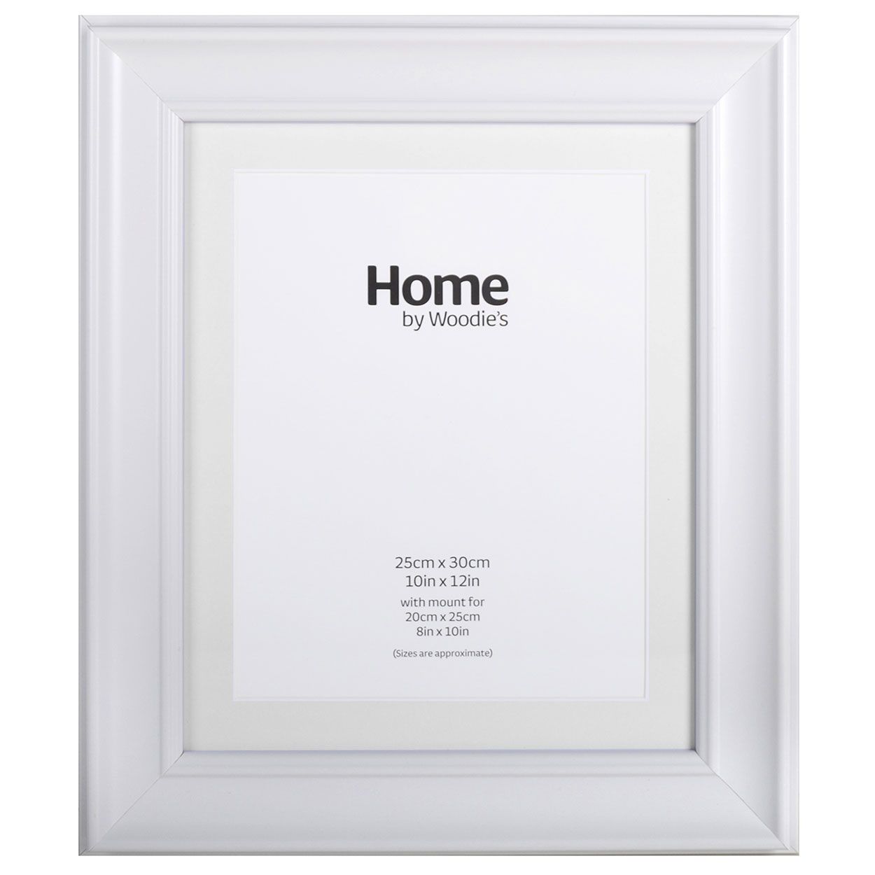White Scooped Wide Frame 10" x 12"