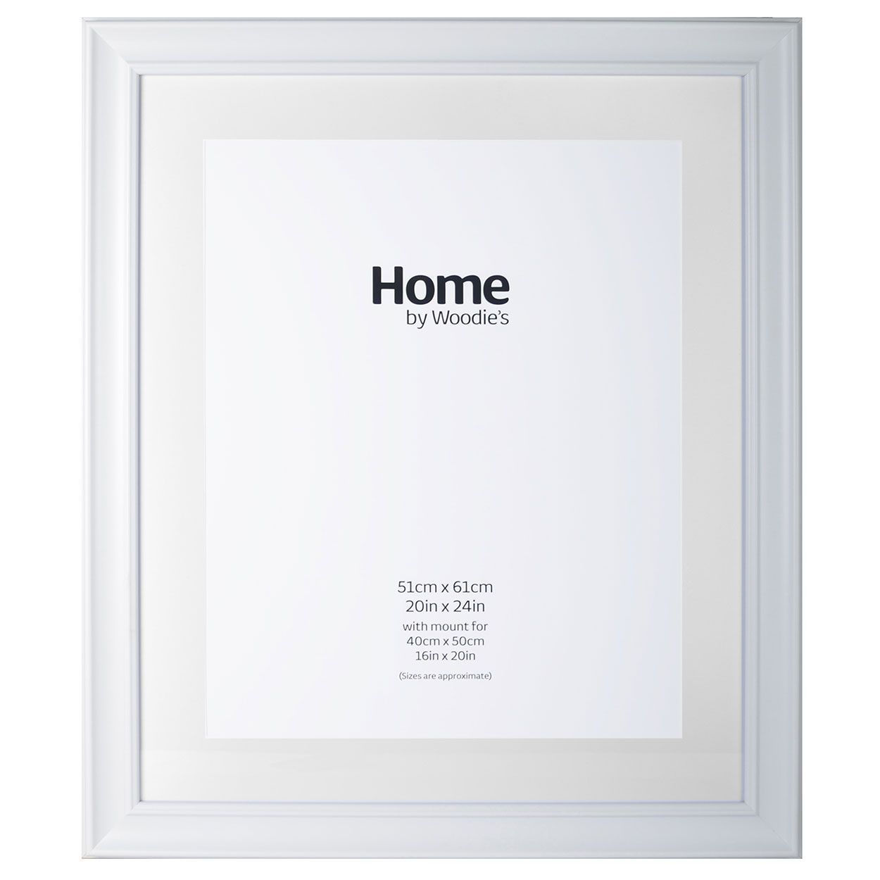 White Scooped Wide Frame 20" x 24"