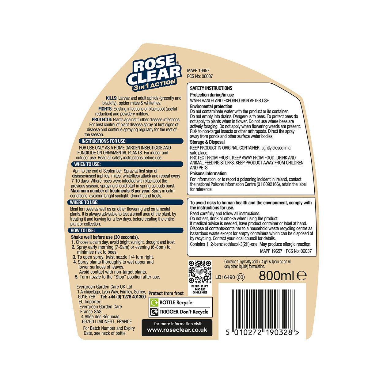 Roseclear 3-in-1 Action 800ml