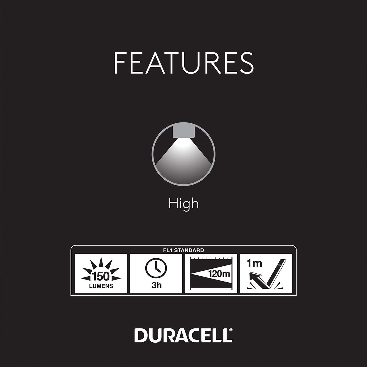 Duracell 150 Lumen Aluminum Flashlight