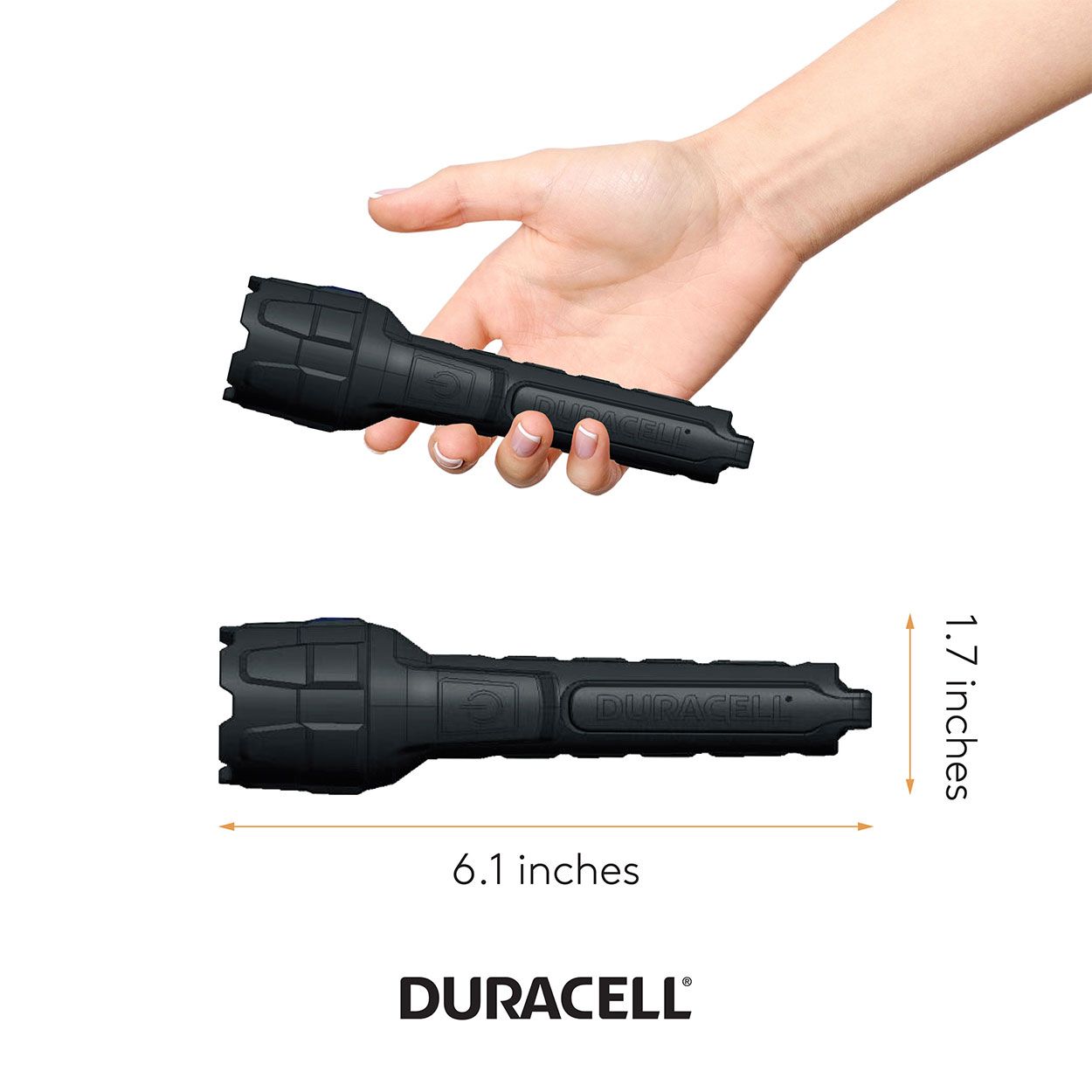 Duracell 80 Lumen Rubber Flashlight