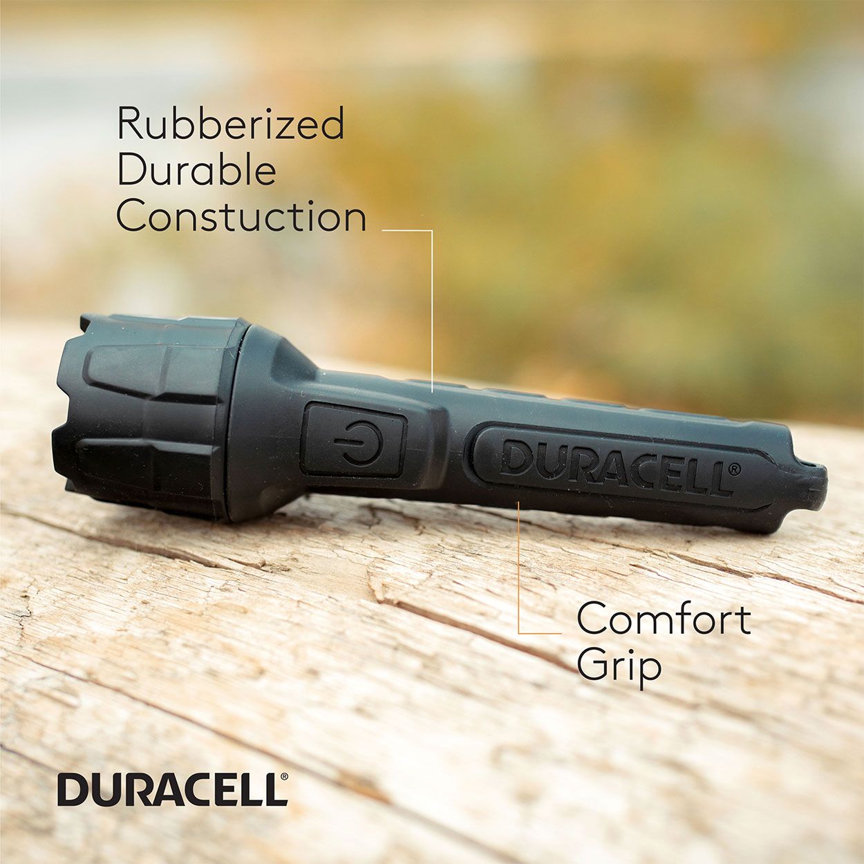 Duracell 80 Lumen Rubber Flashlight