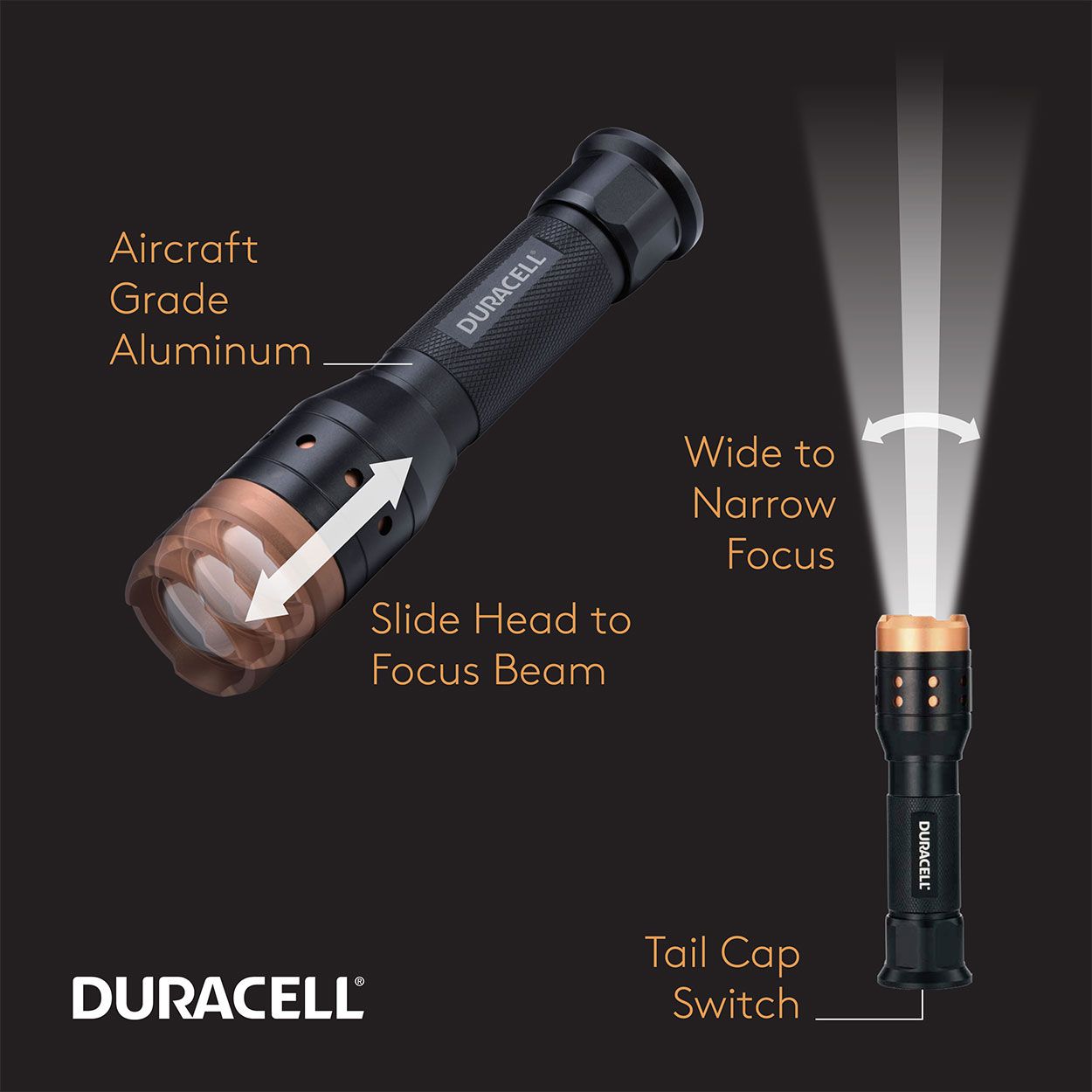 Duracell 550 Lumen Focusing Flashlight
