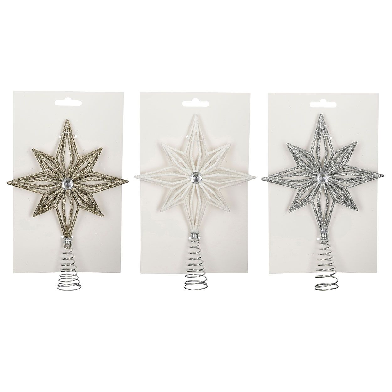 Star Tree Topper Assorted 21cm