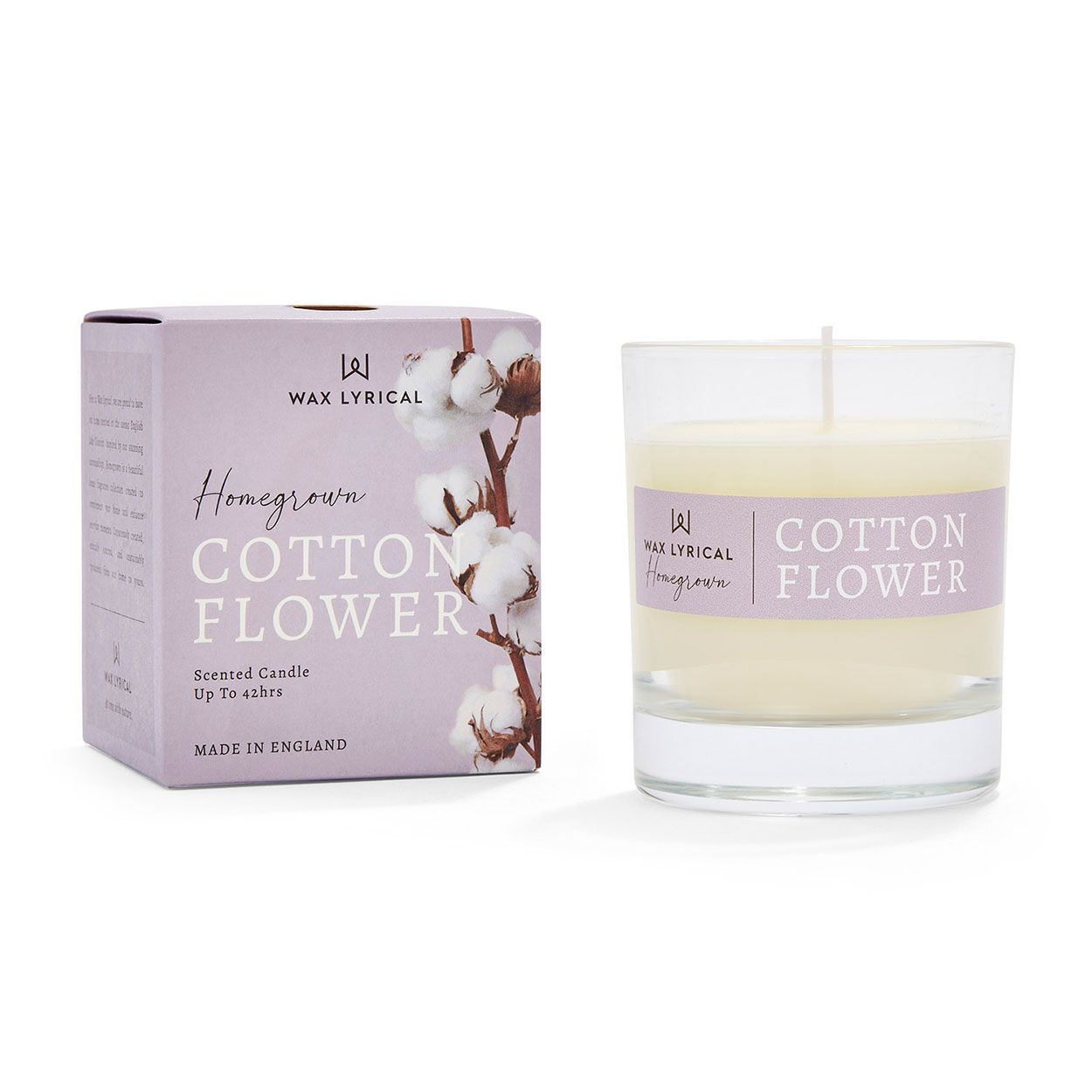 Homegrown Candle Jar Cotton Flower