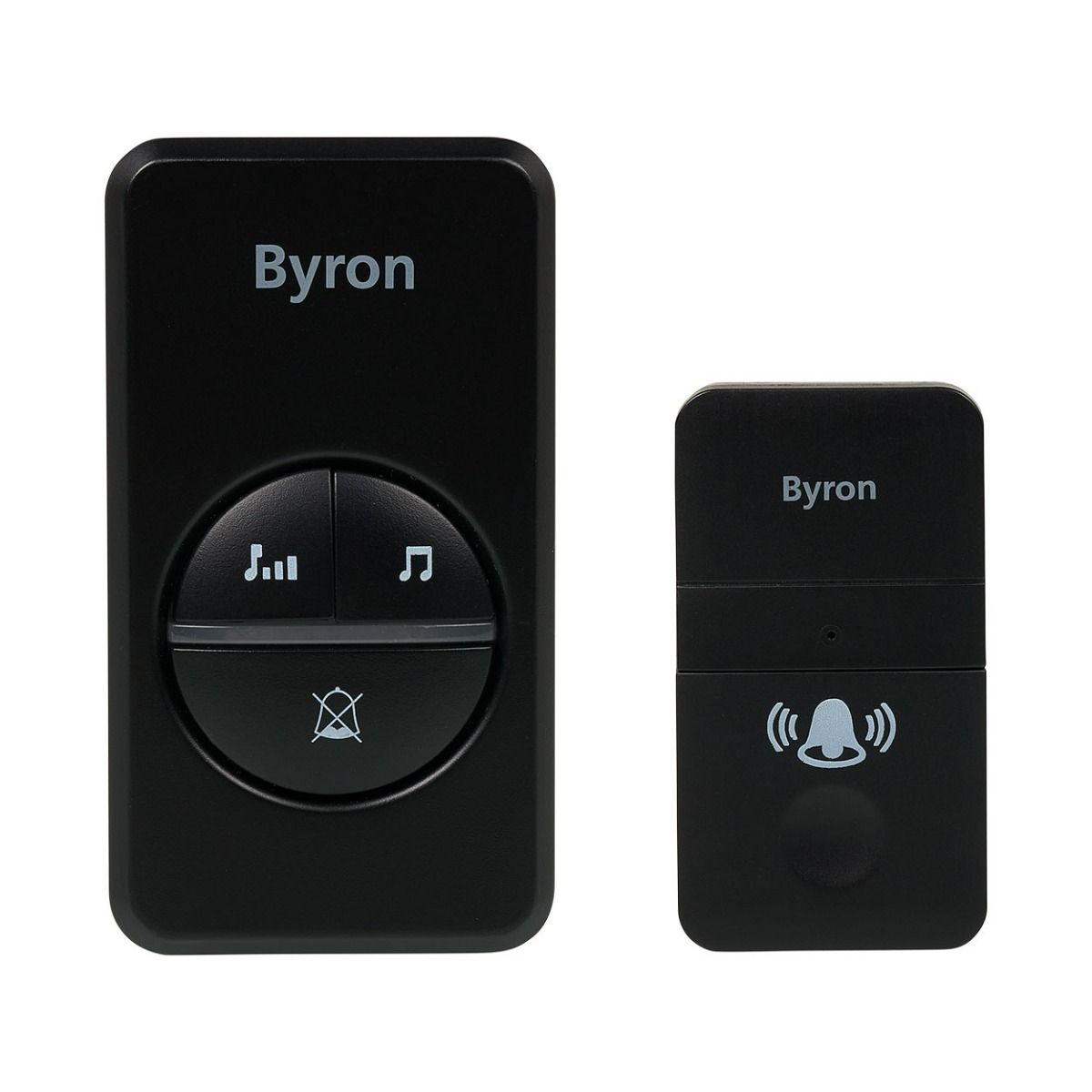 Byron 100m Kinetic Wireless Doorbell Set Black