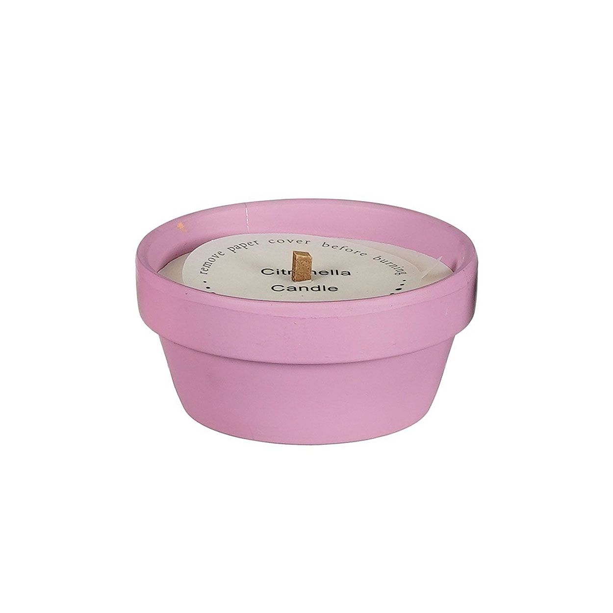 Citronella Candle in Terracotta Pot Assorted Colours