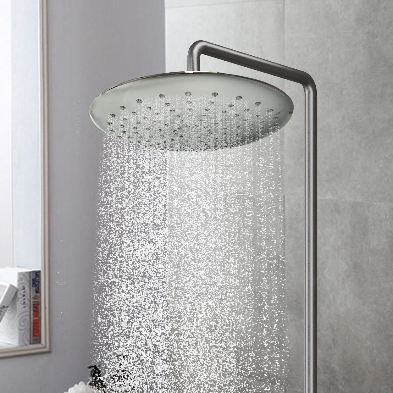 Overhead Shower Head Chrome Large