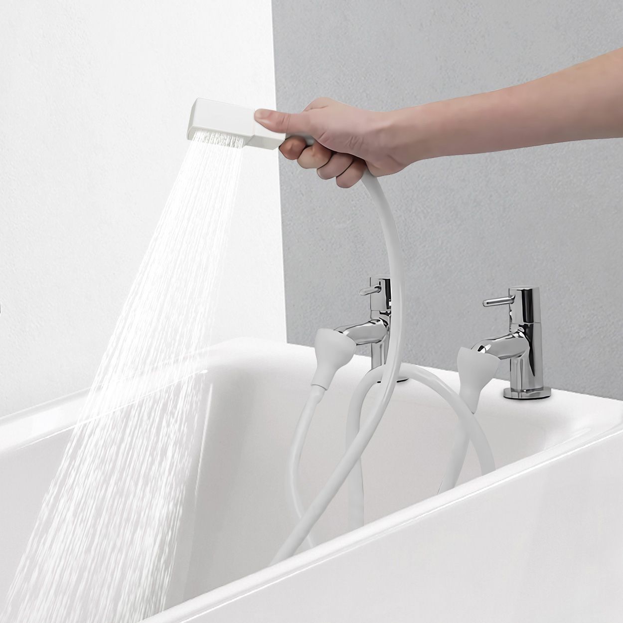 Bath Shower Mixer White