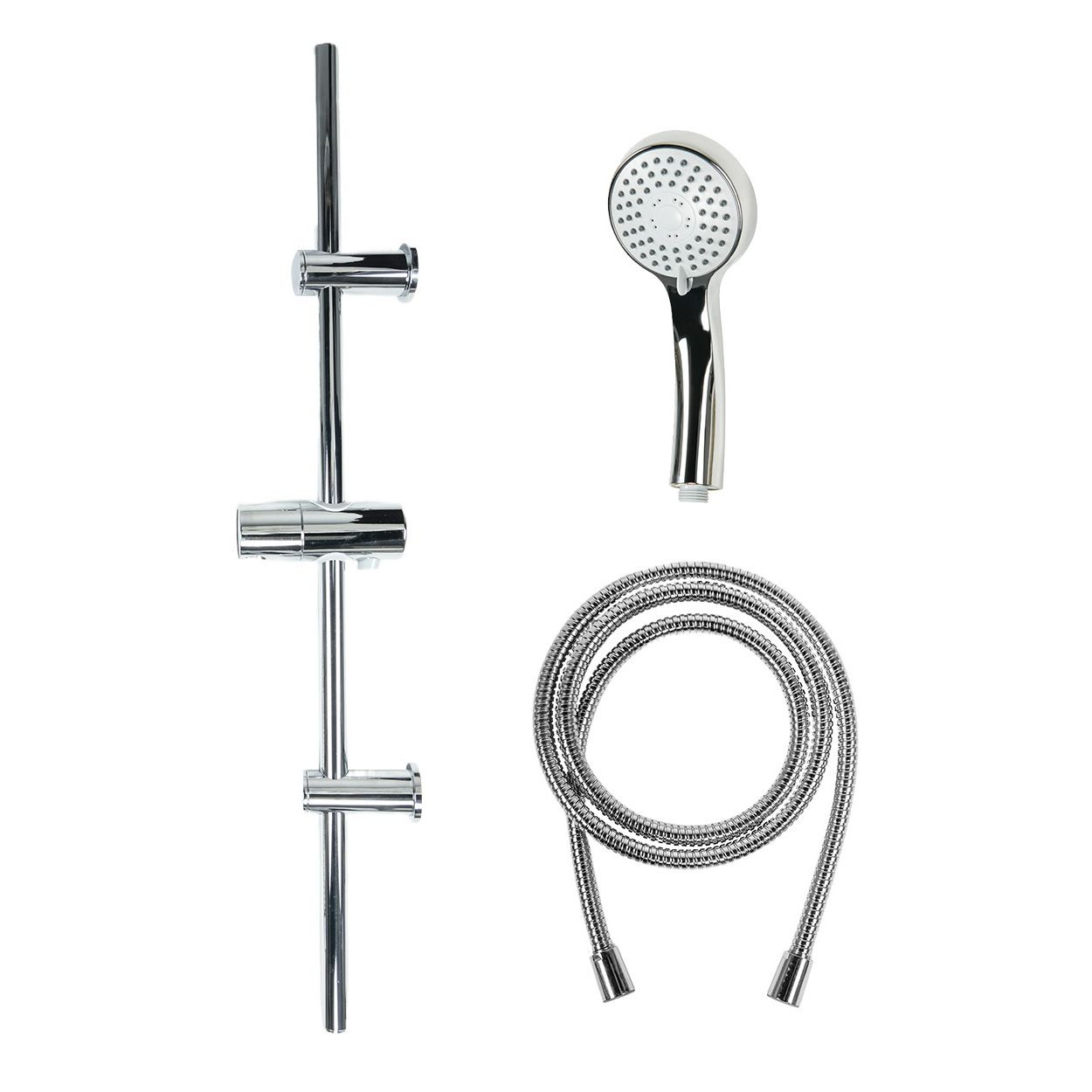 Riser Rail Shower Kit 3 Function Chrome