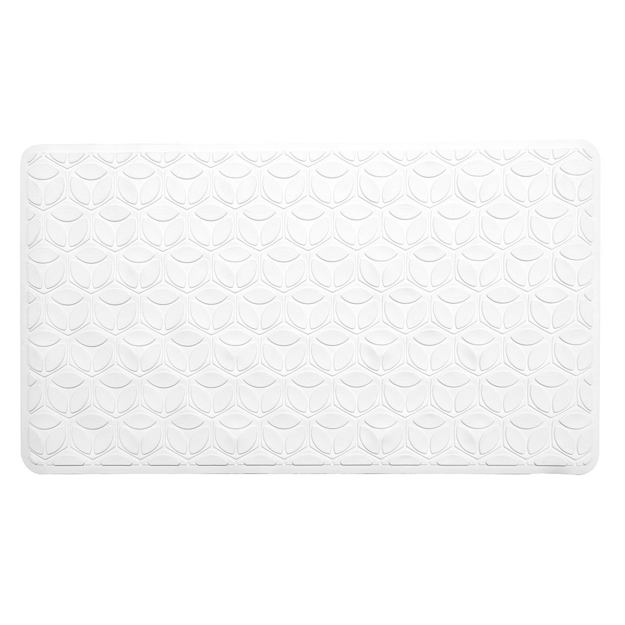 Geometric Anti-Slip Bath Mat White