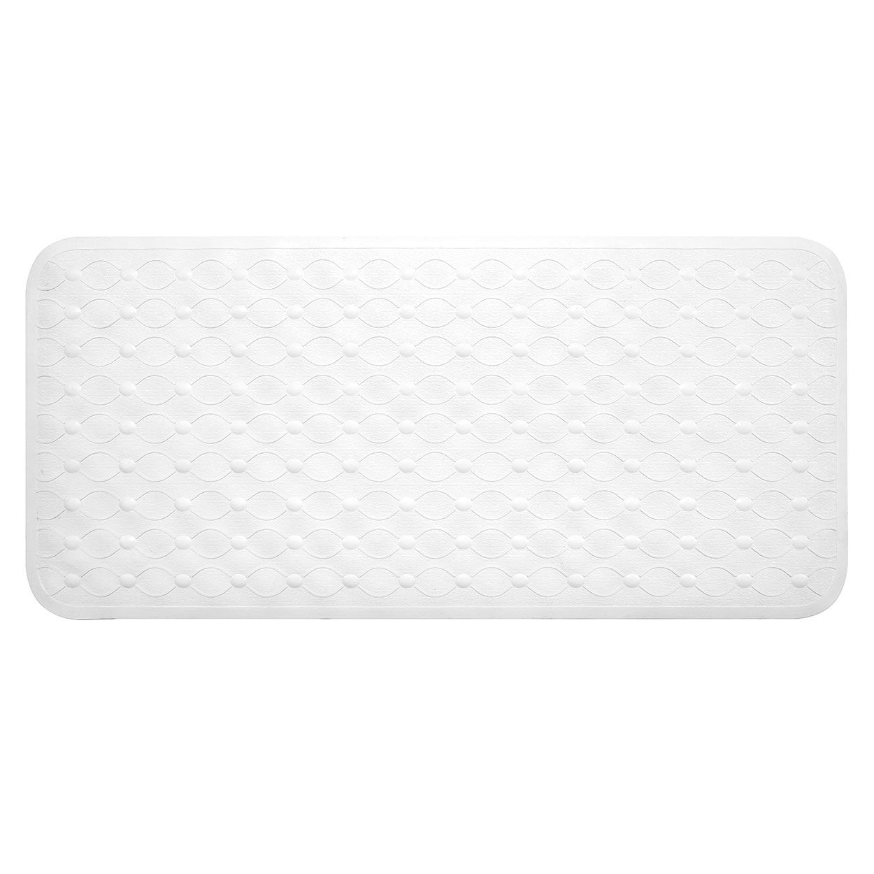 Dotted Anti-Slip Bath Mat White