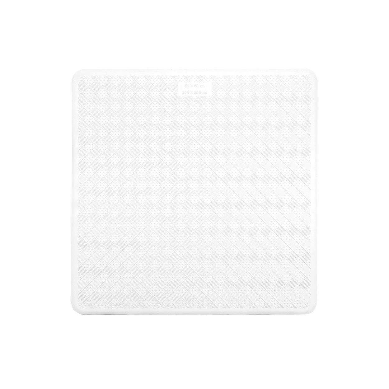 Square Anti-Slip Bath Mat White
