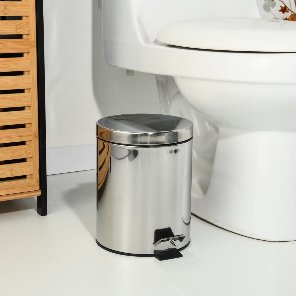 Bathroom Waste Bin Stainless Steel 5L