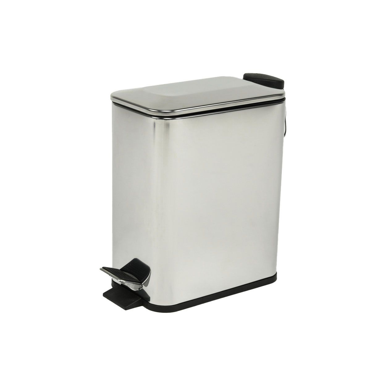 Bathroom Waste Bin Slim Stainless Steel 5L