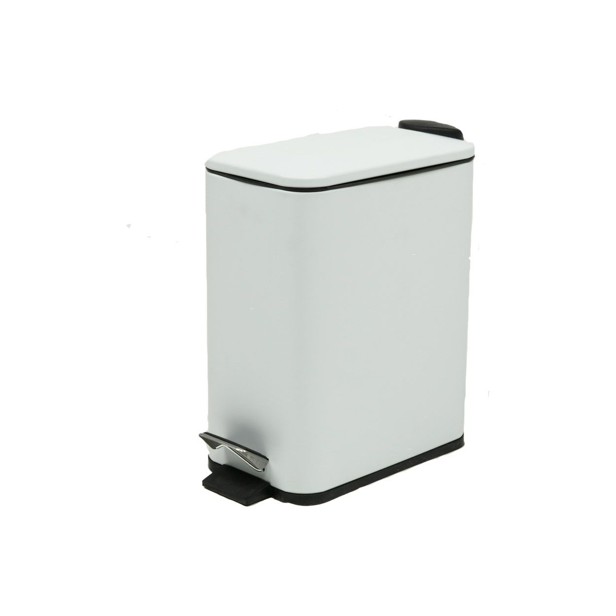 Bathroom Waste Bin Slim White 5L
