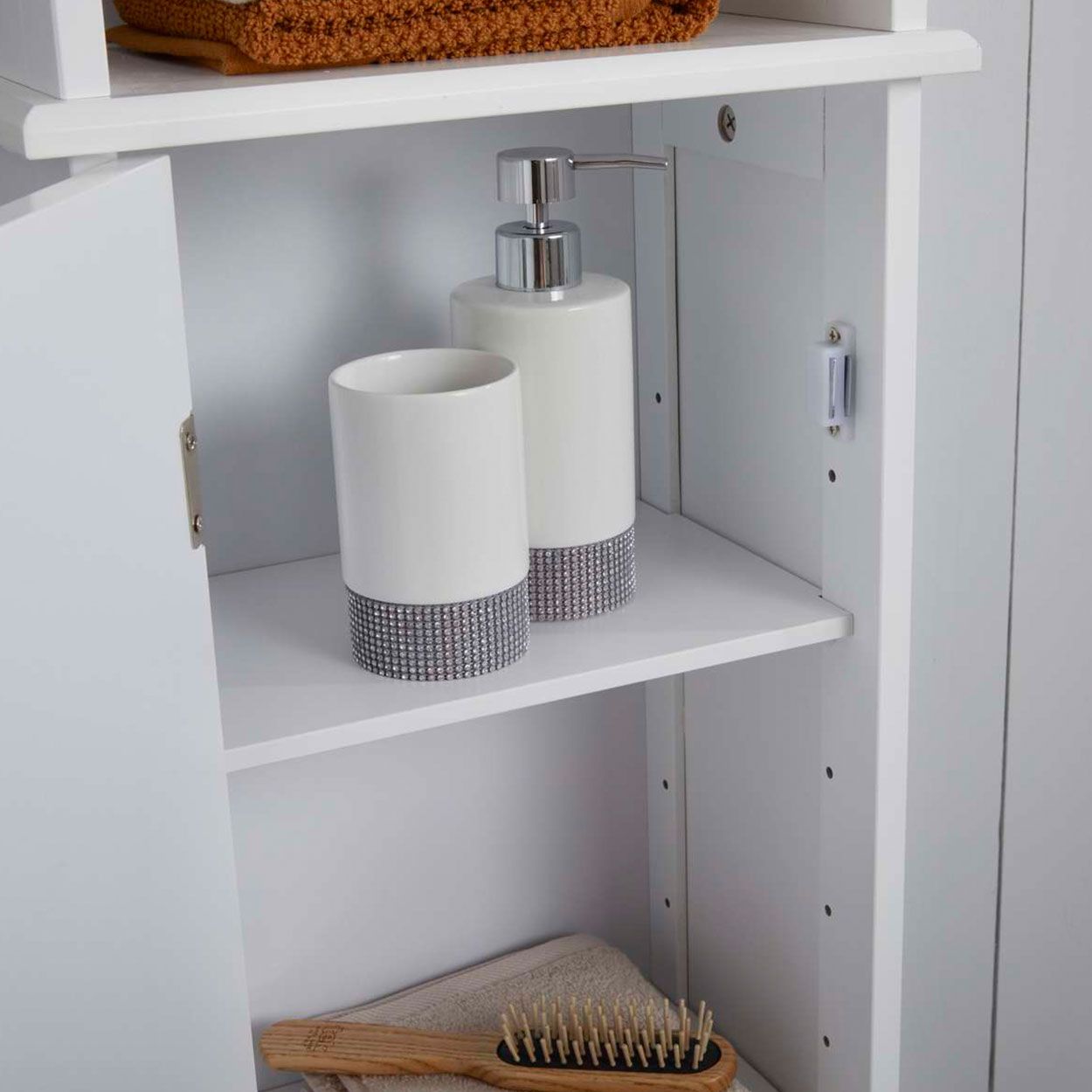 Chatsworth Tallboy Cabinet White