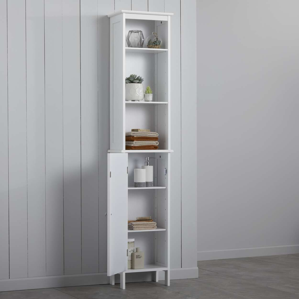 Chatsworth Tallboy Cabinet White