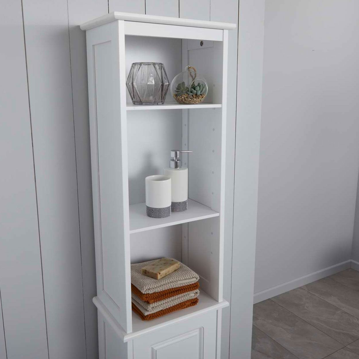 Chatsworth Tallboy Cabinet White