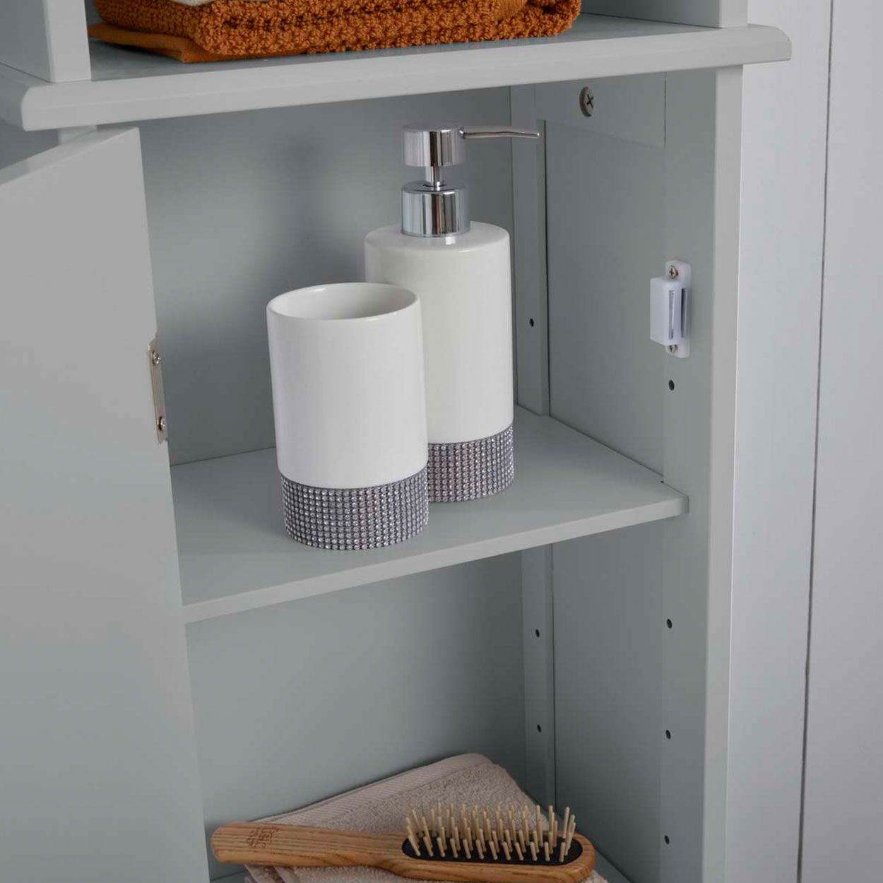 Chatsworth Tallboy Cabinet Grey