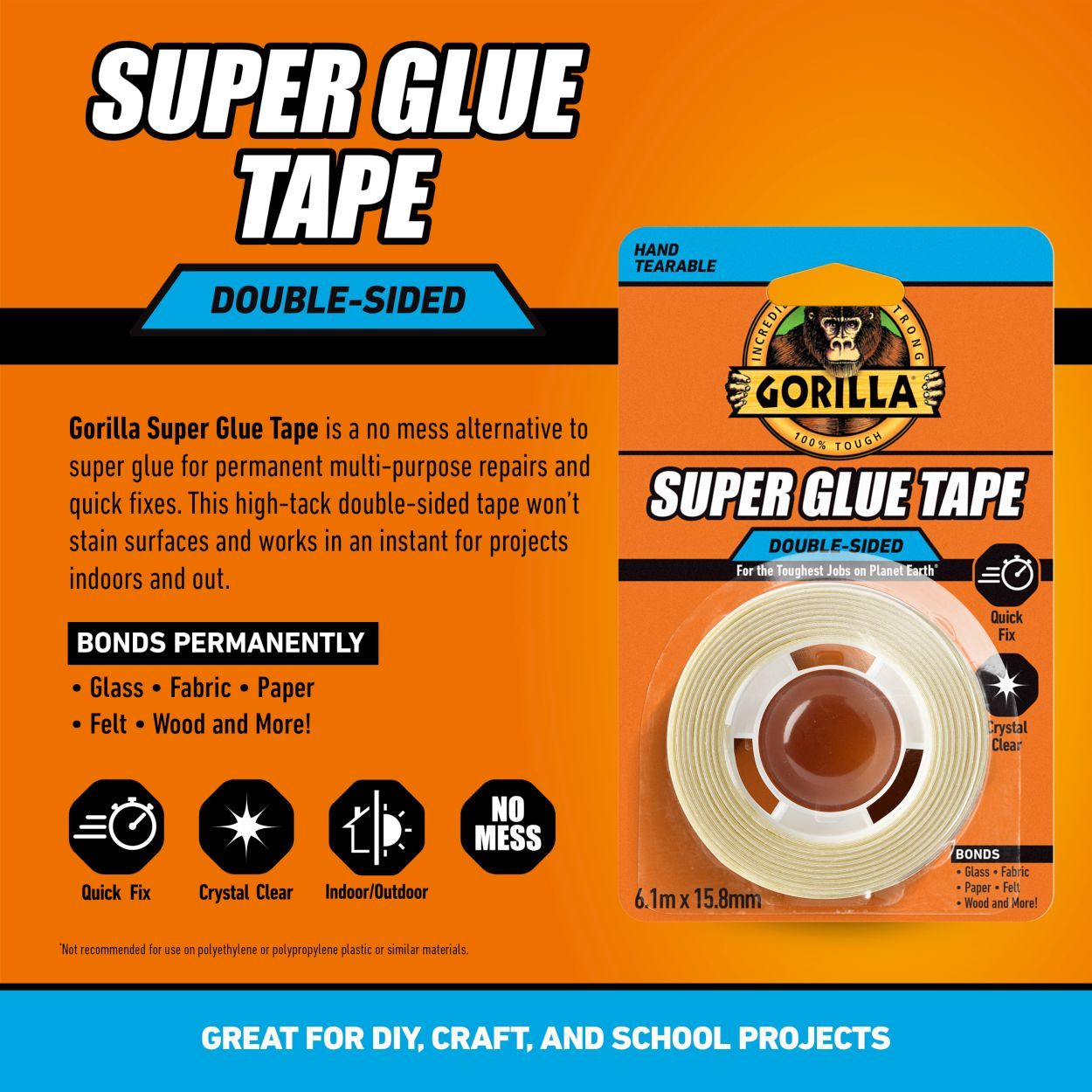 Gorilla Super Glue Tape 6.1M