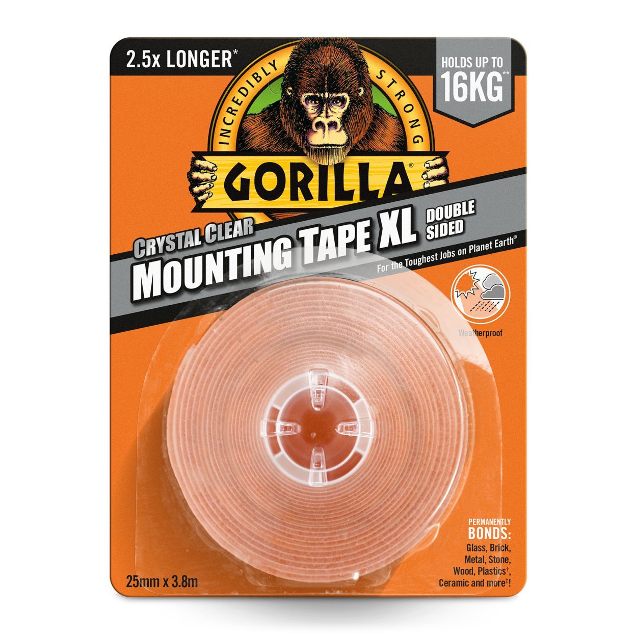 Gorilla Tape Mounting Clear Xl 3.8M
