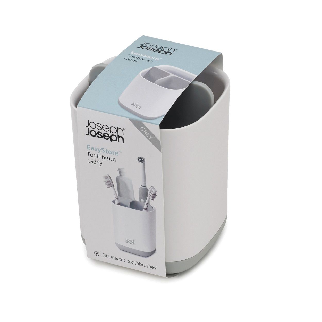 Joseph Joseph EasyStore Toothbrush Caddy Grey S