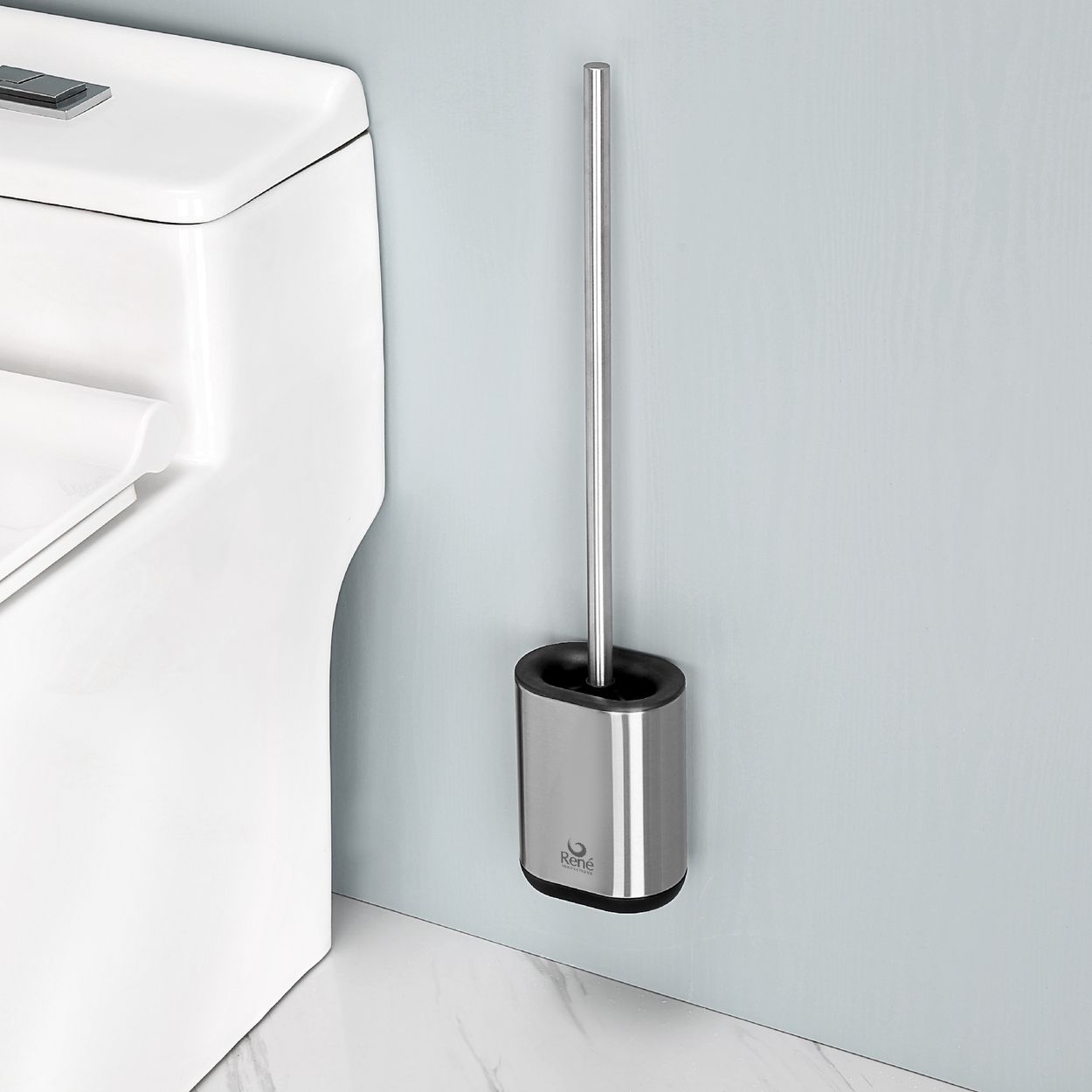 Rene Silicone Toilet Brush Stainless Steel