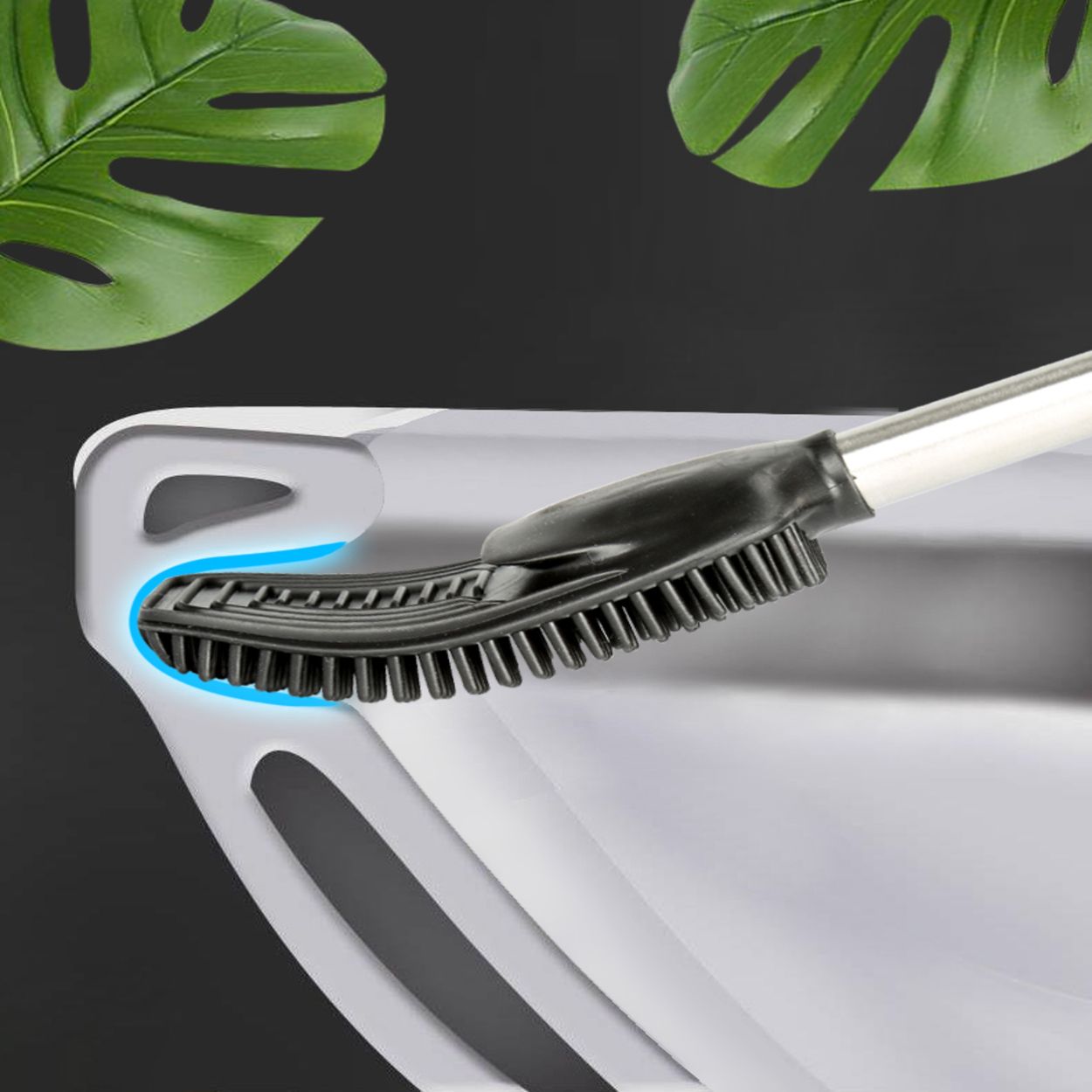 Rene Silicone Toilet Brush Black