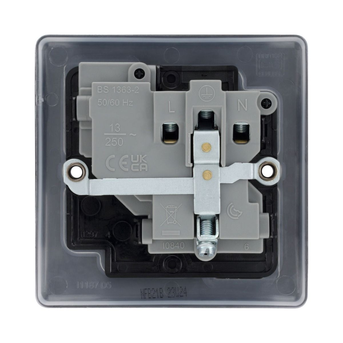 Bg Nexus Matt Black 13A Single Socket