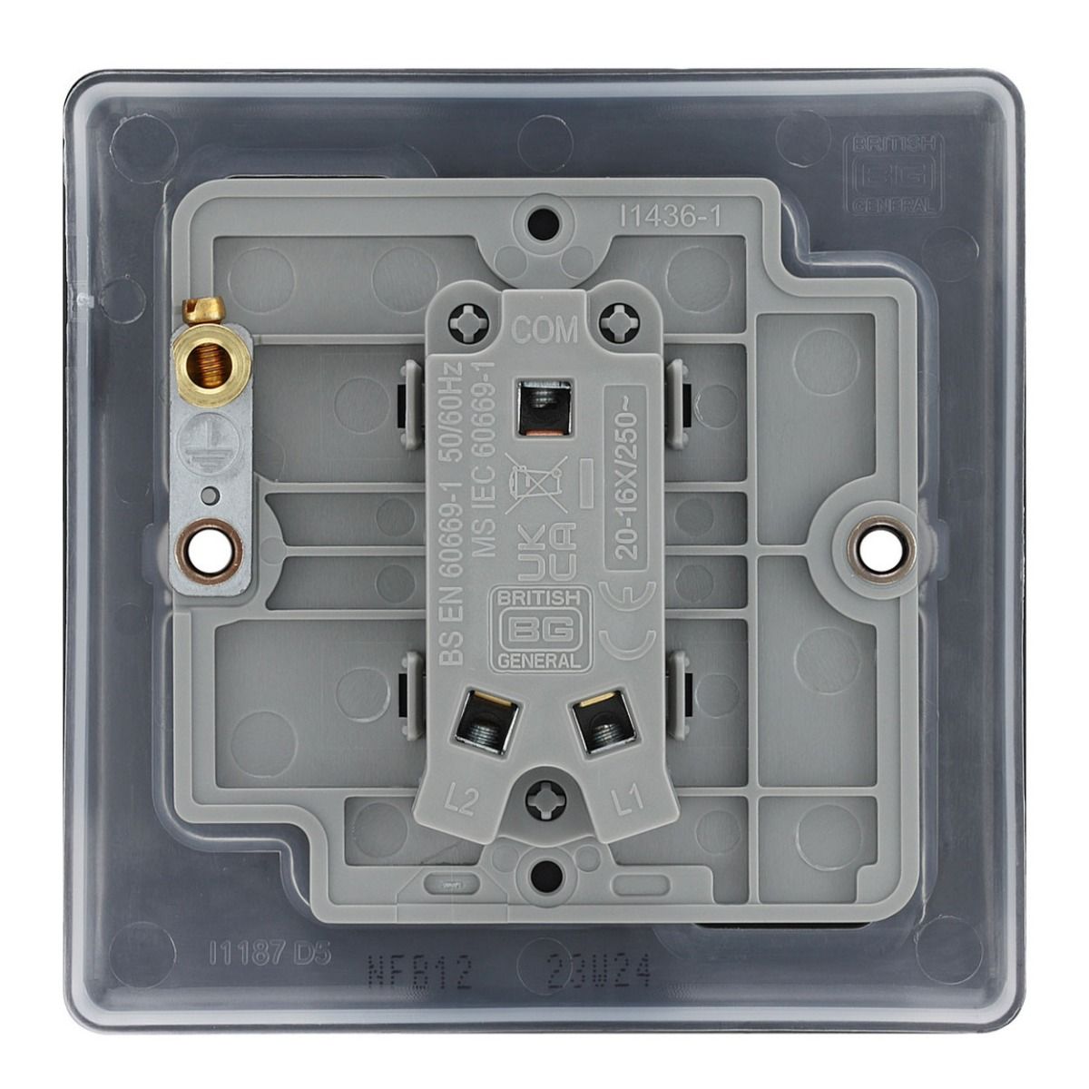 Bg Nexus Matt Black 20A Single 2 Way Switch